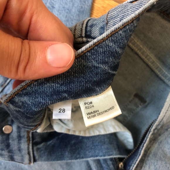 REFORMATION Miami Destroyed High Rise Distressed Skinny Jeans | Size 28 - Picture 9 of 9